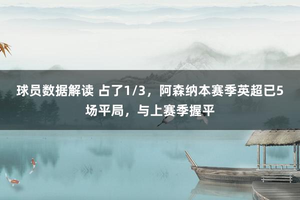 球员数据解读 占了1/3，阿森纳本赛季英超已5场平局，与上赛季握平