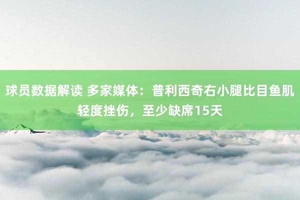 球员数据解读 多家媒体：普利西奇右小腿比目鱼肌轻度挫伤，至少缺席15天