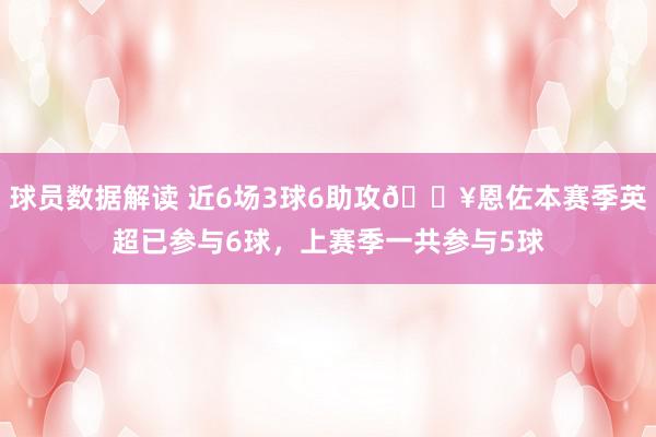 球员数据解读 近6场3球6助攻🔥恩佐本赛季英超已参与6球，上赛季一共参与5球